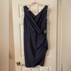 Navy blue sleeveless dress